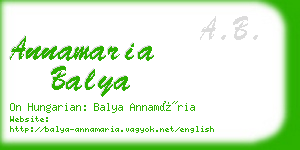 annamaria balya business card